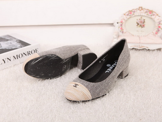 CHANEL Shallow mouth Block heel Shoes Women--055